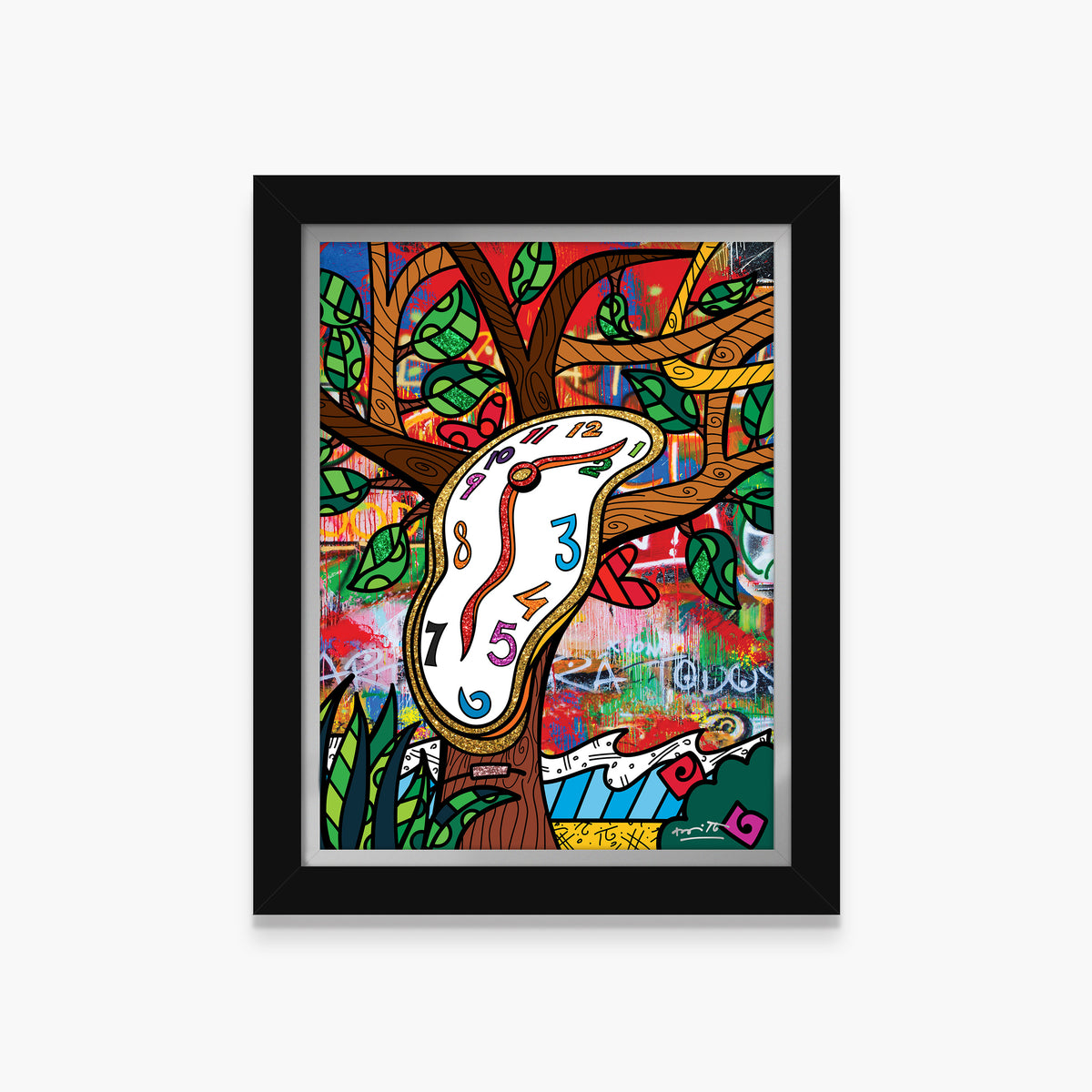 Romero Britto time is relative limited edition  colorful pop art design