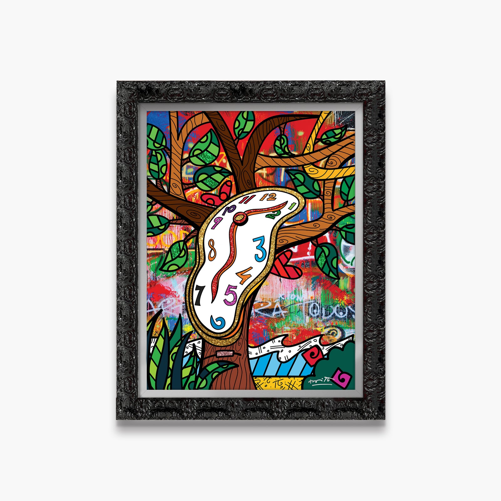 modern pop art time is relative limited edition  vibrant home decor