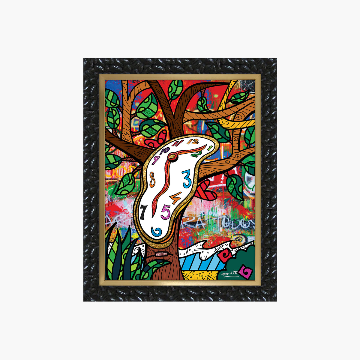Romero Britto time is relative limited edition  contemporary pop art piece