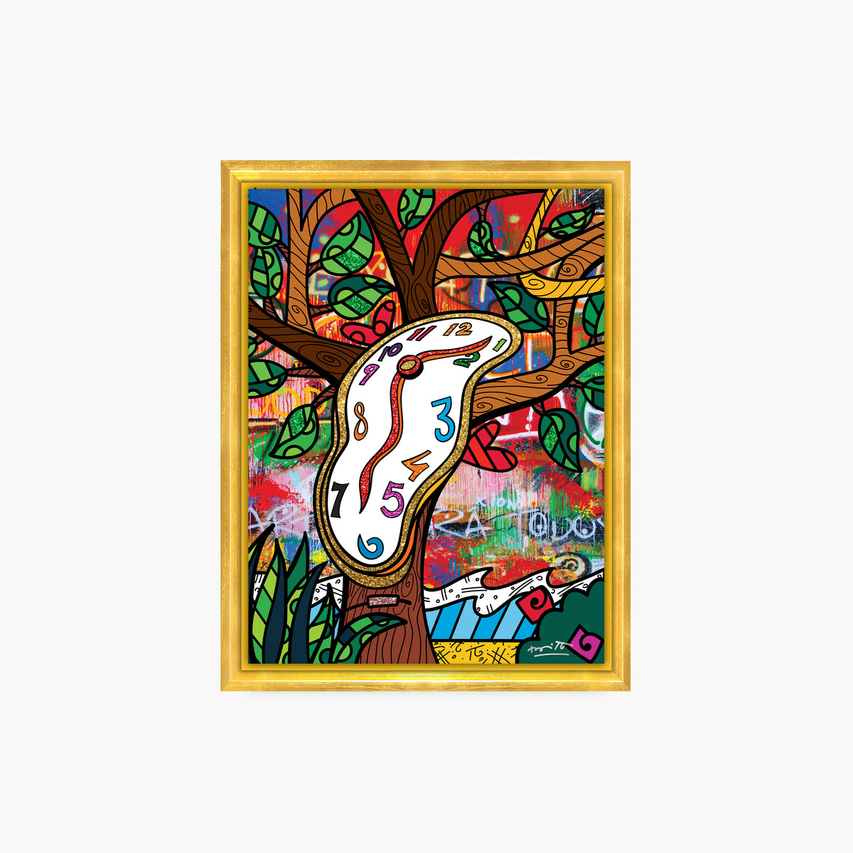 modern pop art time is relative limited edition  vibrant home decor