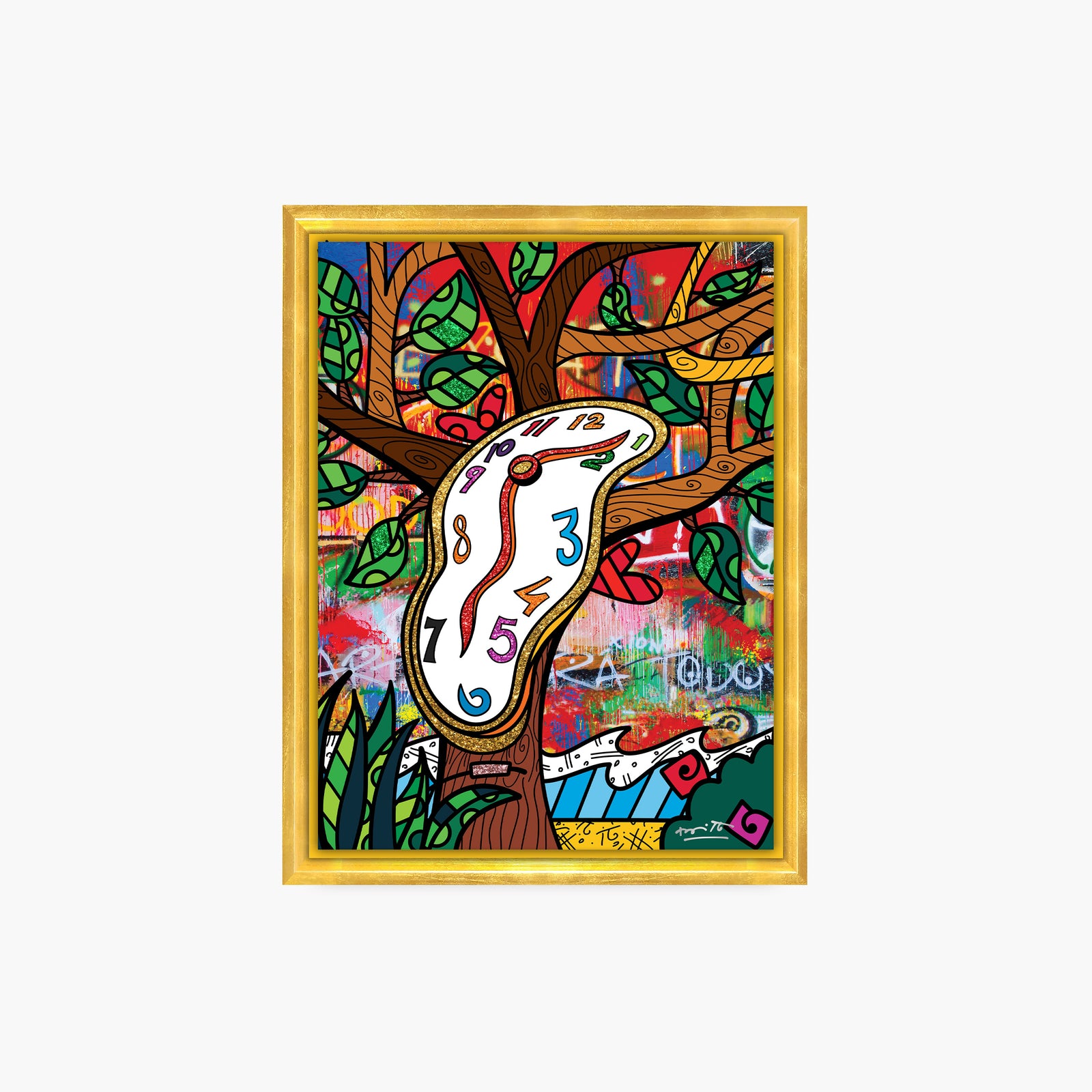 modern pop art time is relative limited edition  vibrant home decor