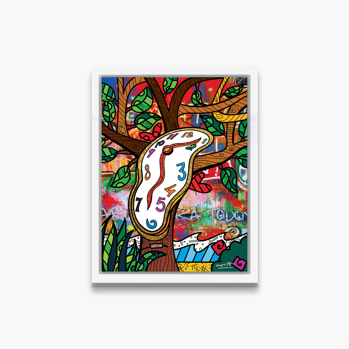Romero Britto time is relative limited edition  colorful pop art design