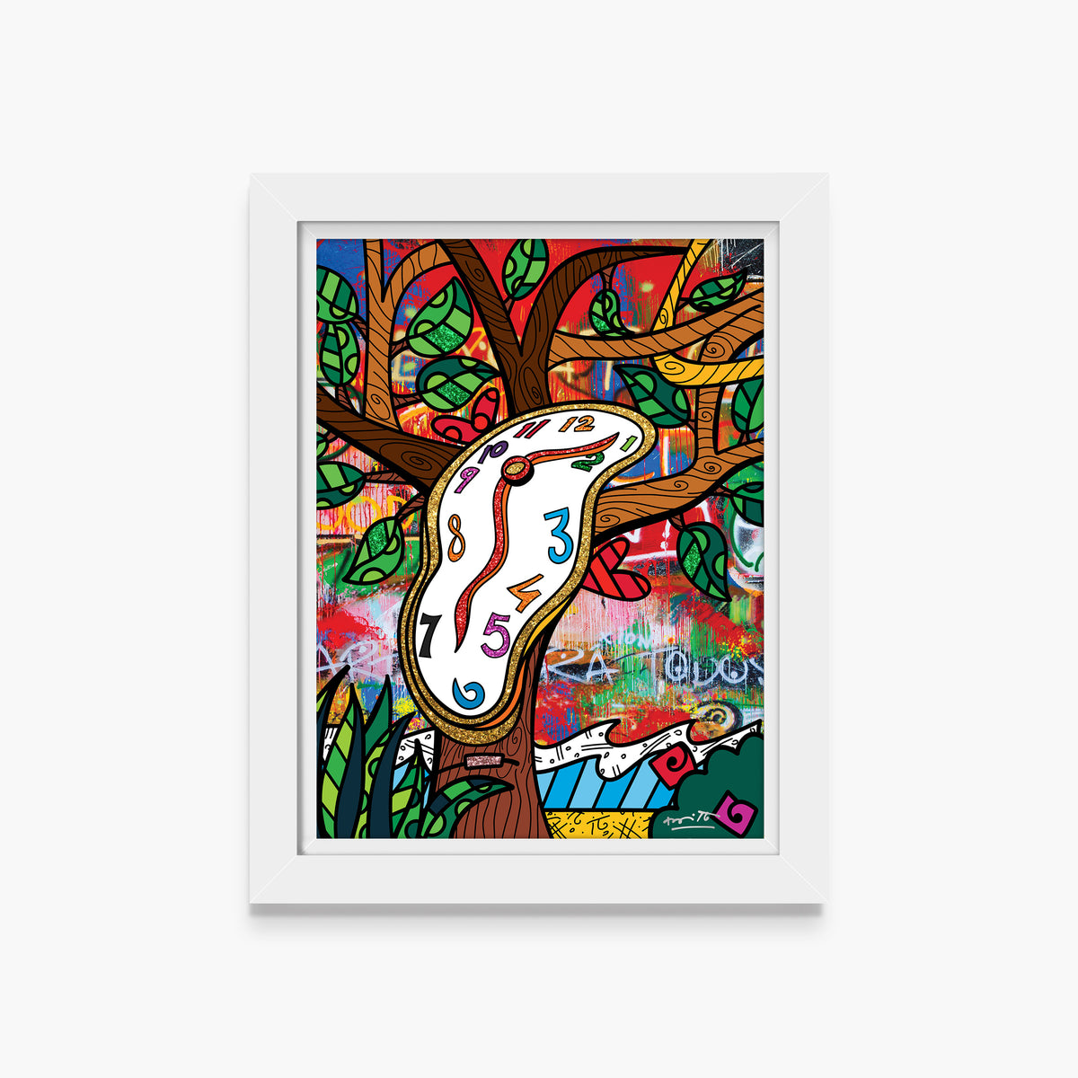 modern pop art time is relative limited edition  vibrant home decor