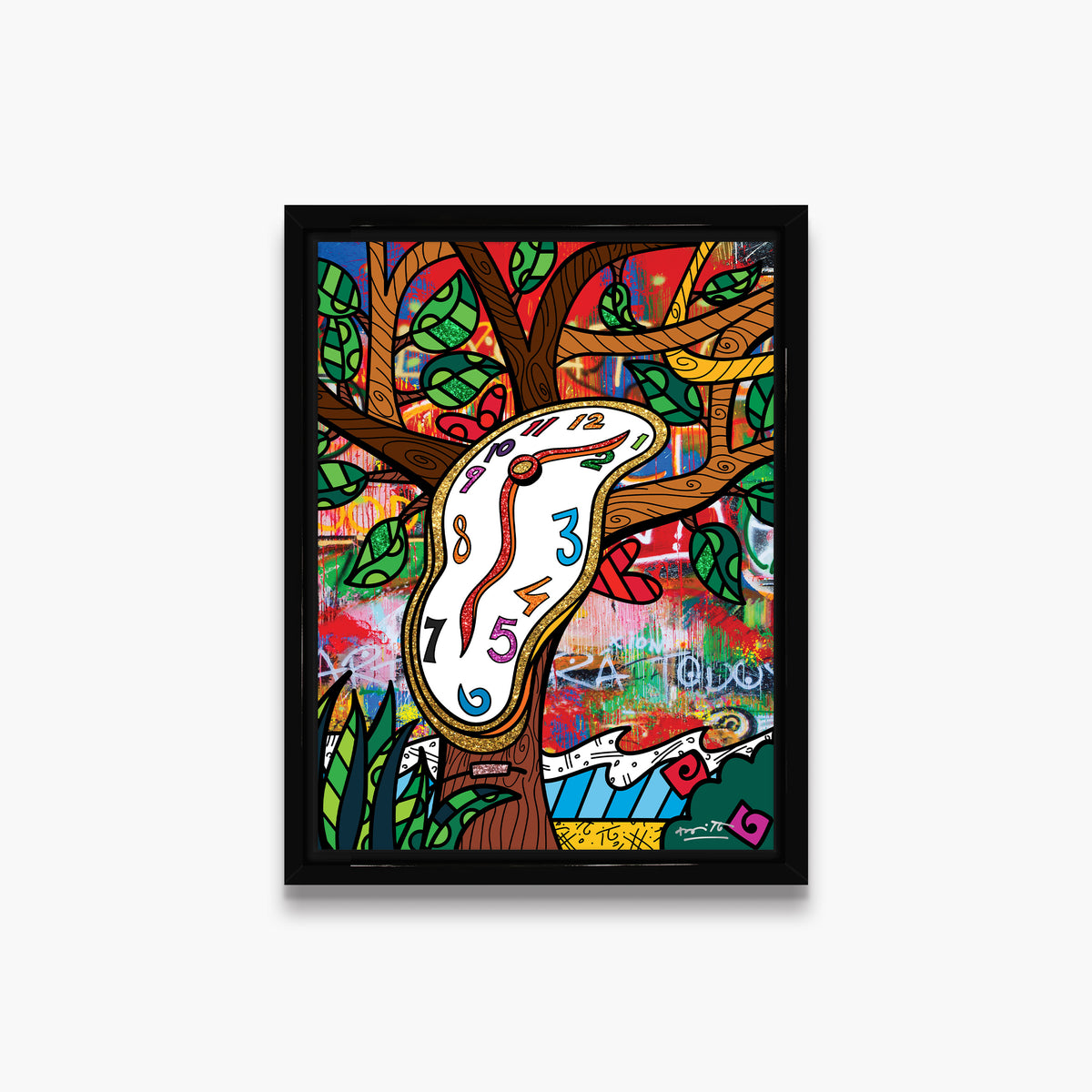modern pop art time is relative limited edition  vibrant home decor