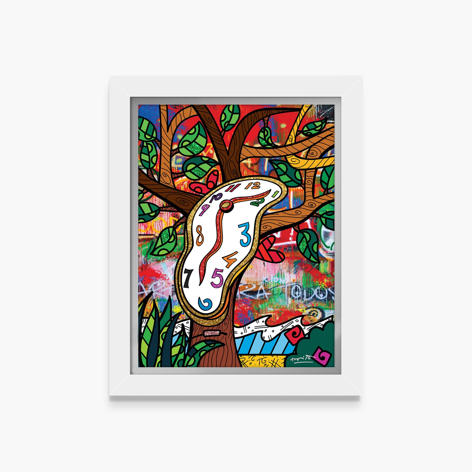 modern pop art time is relative limited edition  vibrant home decor