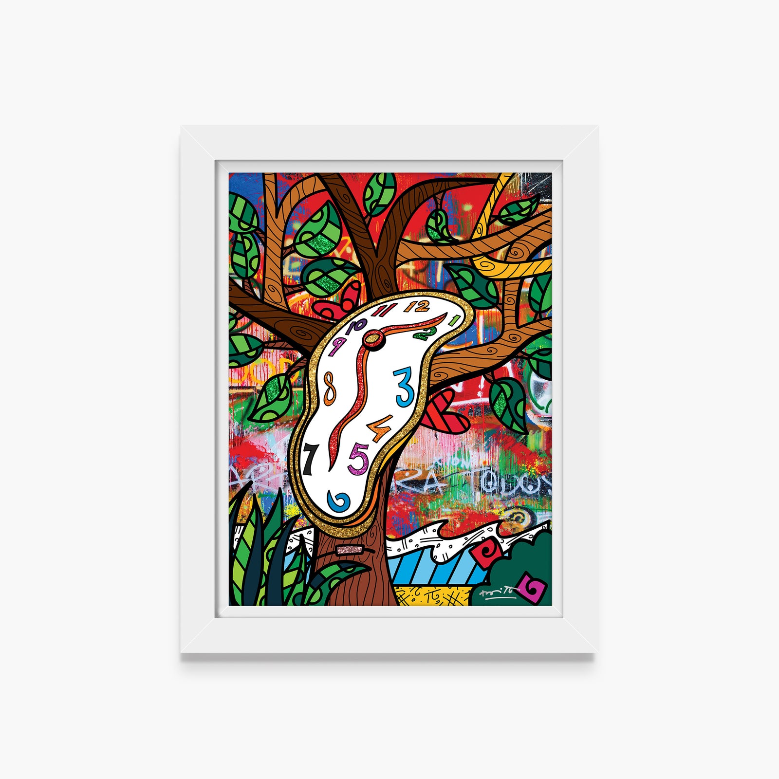 Romero Britto time is relative limited edition  contemporary pop art piece