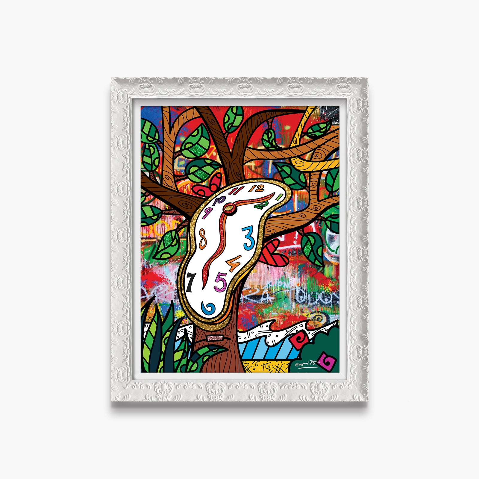 Romero Britto time is relative limited edition  colorful pop art design