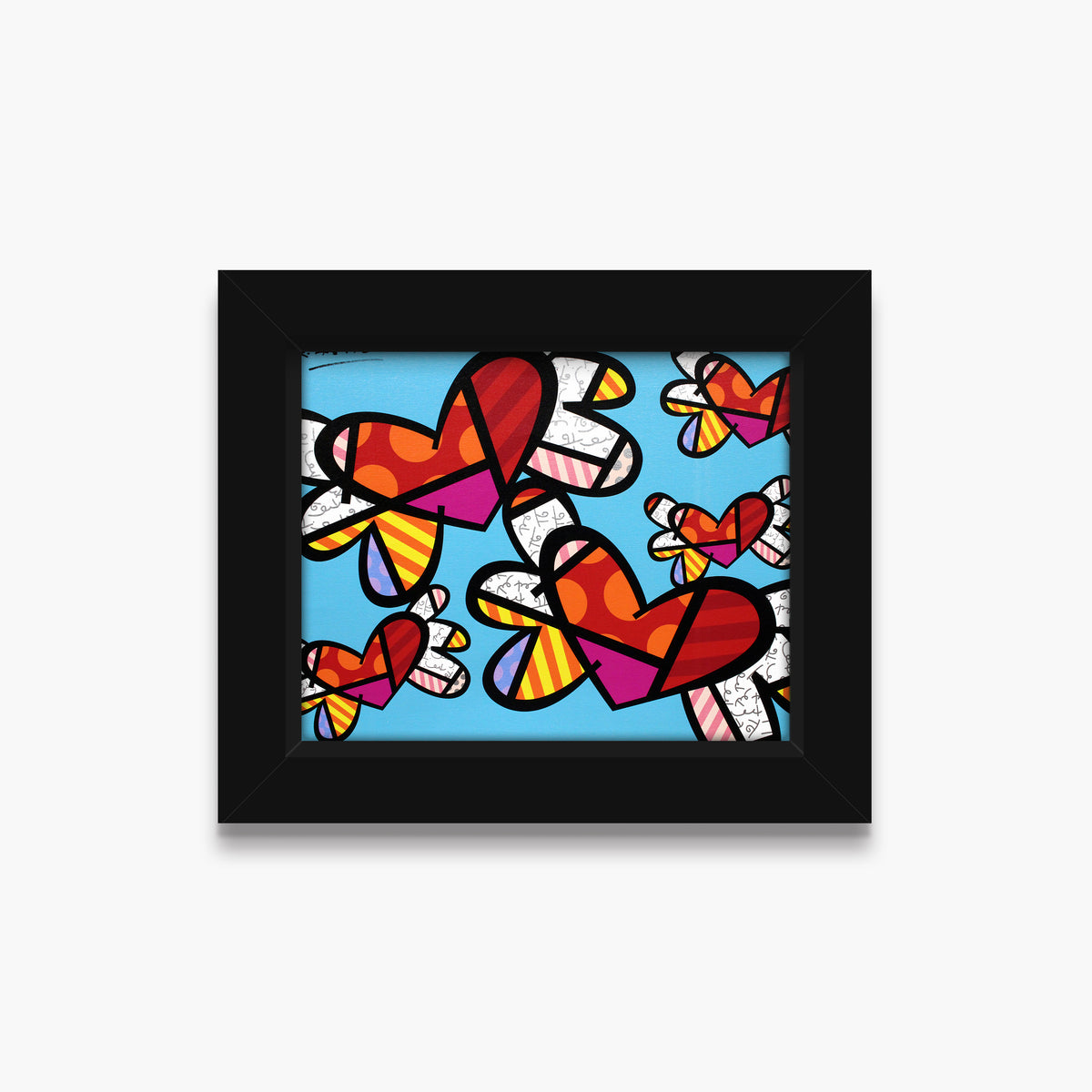 Romero Britto love is in the air  colorful pop art design