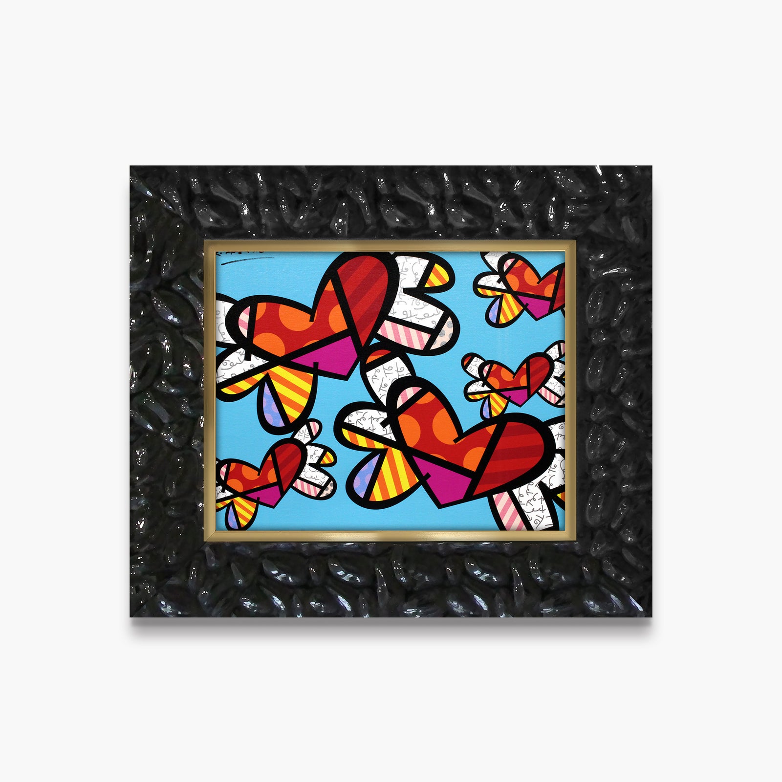 Romero Britto love is in the air  colorful pop art design