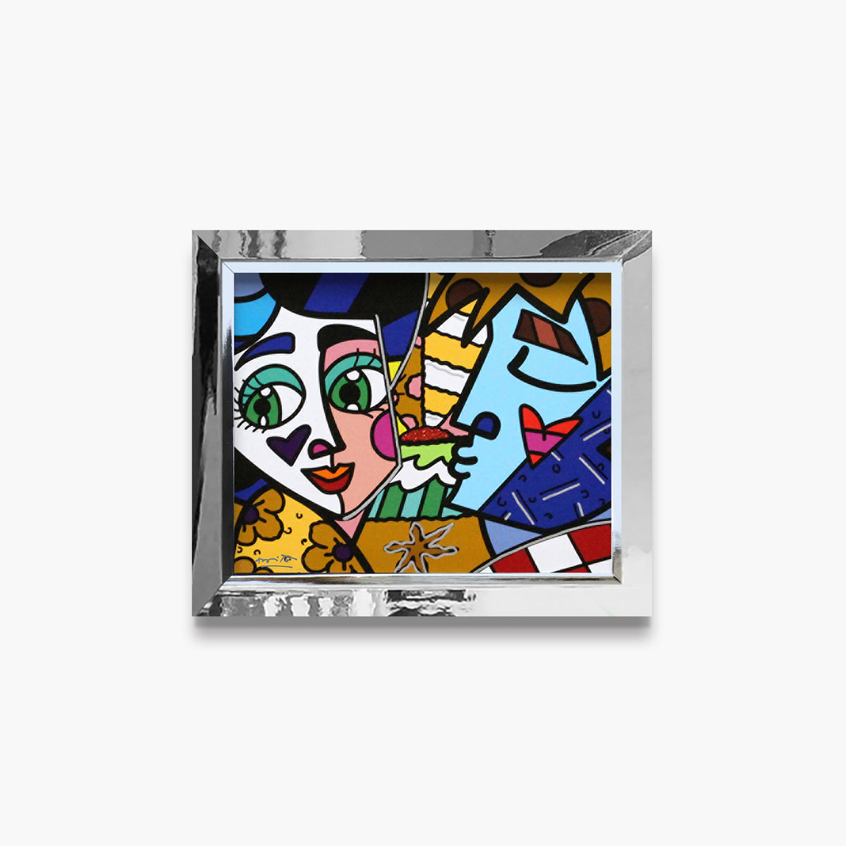 Romero Britto please sweetheart limited edition print  contemporary pop art piece