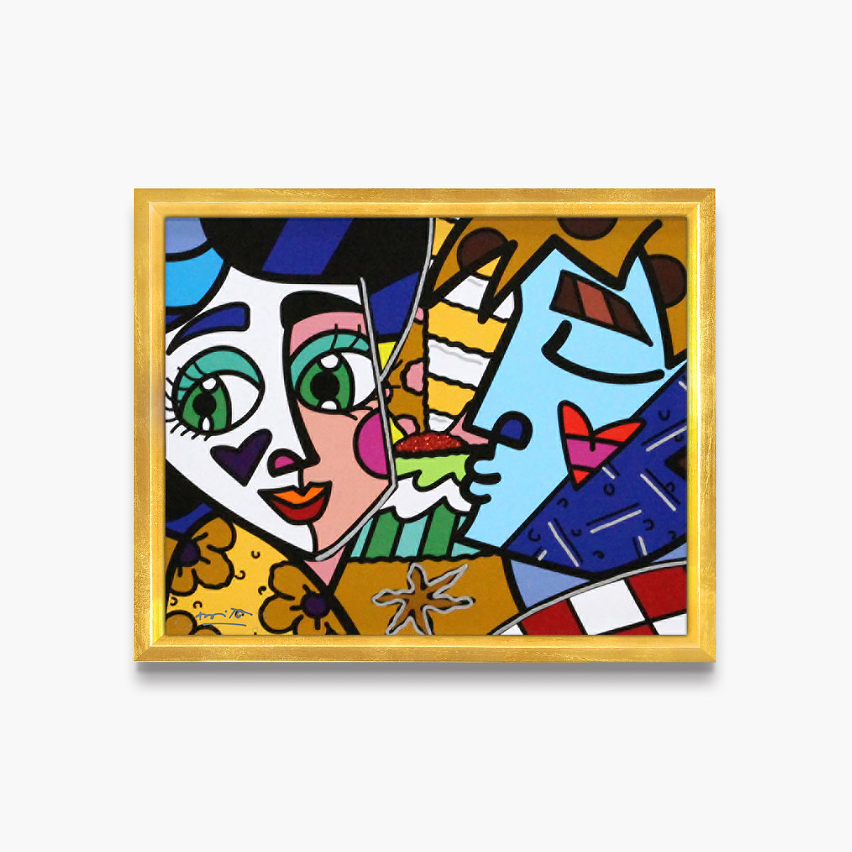 Romero Britto please sweetheart limited edition print  contemporary pop art piece