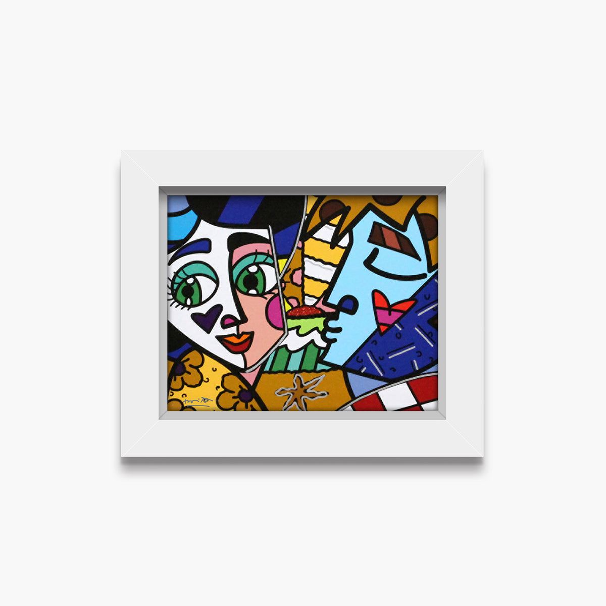 Romero Britto please sweetheart limited edition print  contemporary pop art piece