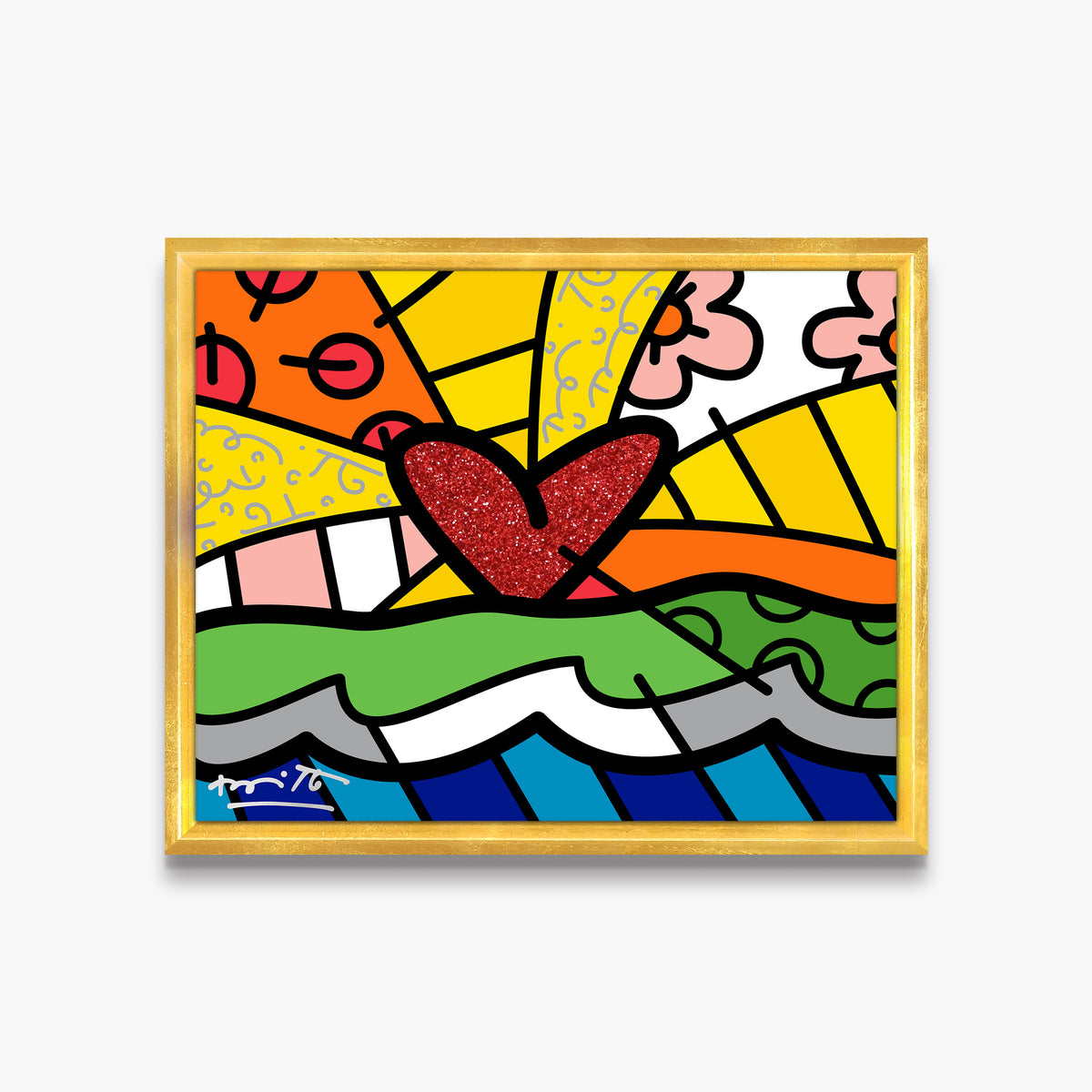 Romero Britto forever limited edition print  contemporary pop art piece