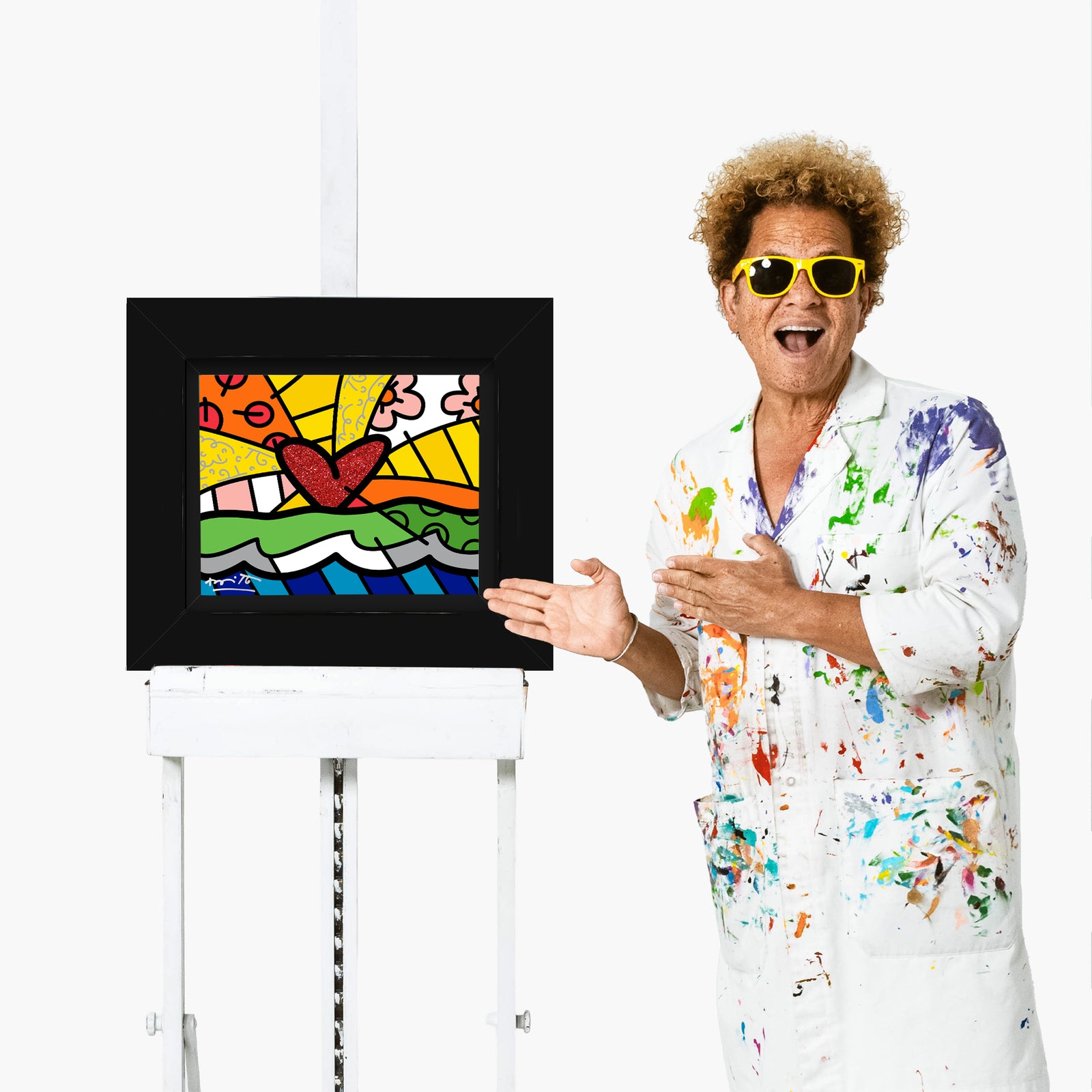 Romero Britto forever limited edition print  colorful pop art design