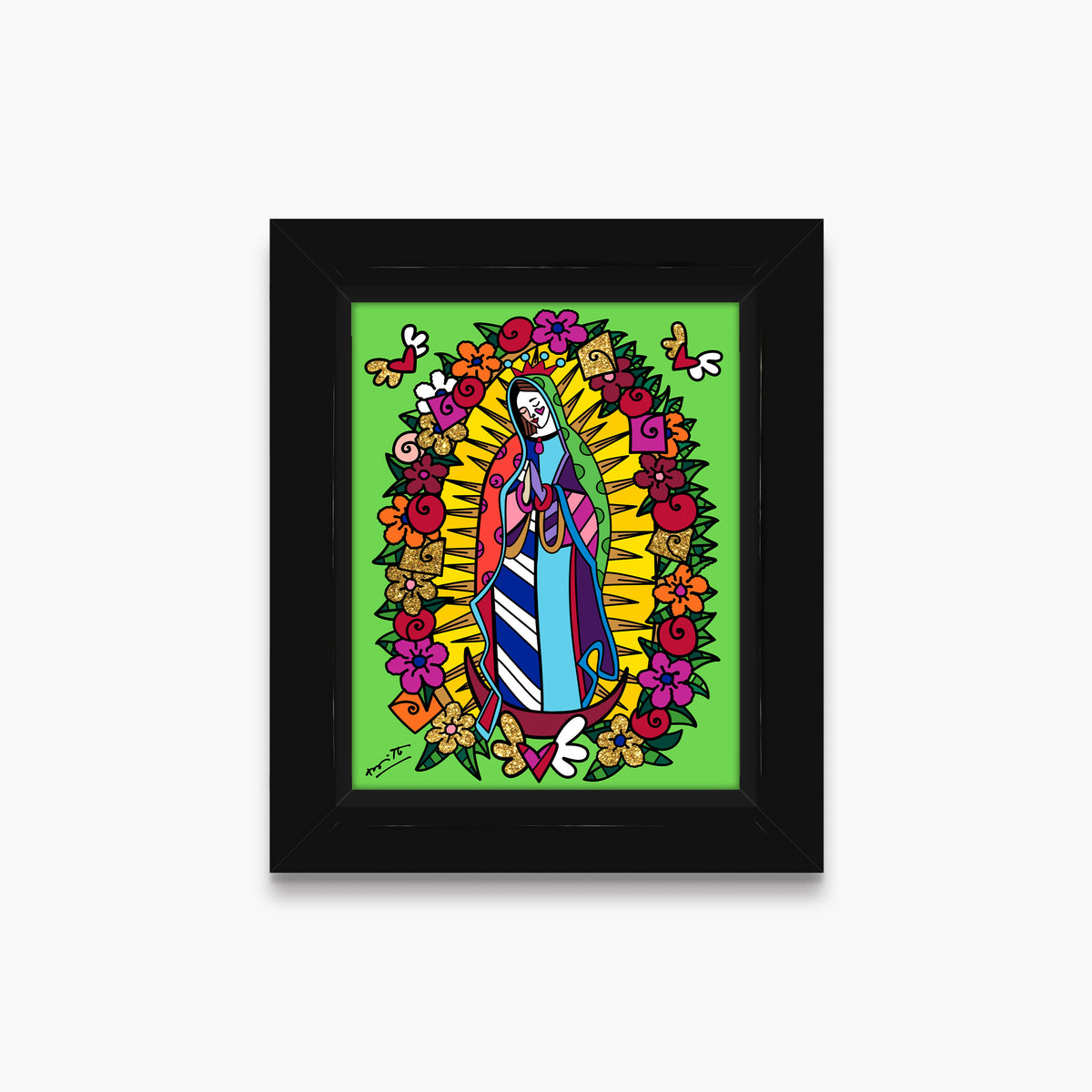 Romero Britto virgen de guadalupe limited edition  colorful pop art design