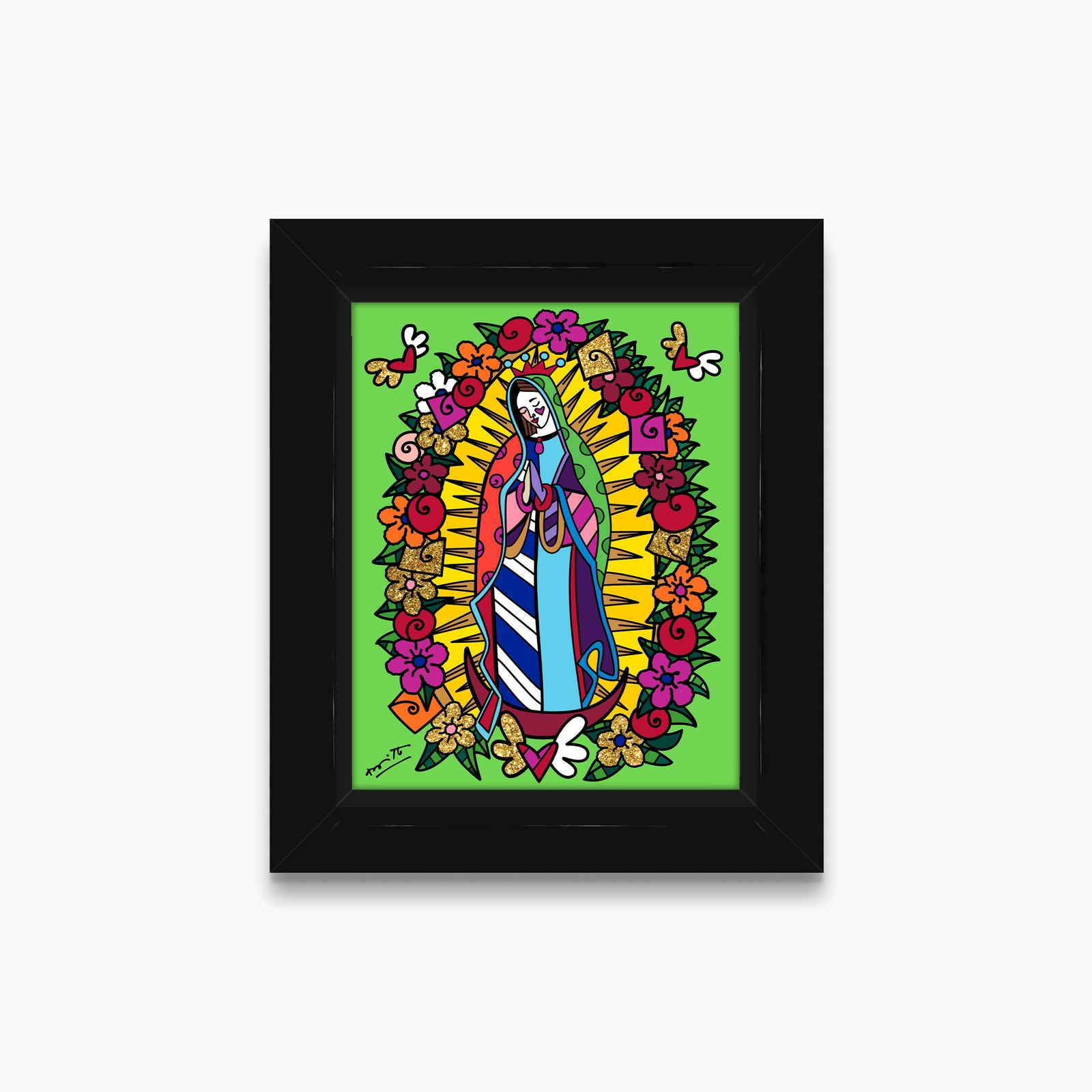 Romero Britto virgen de guadalupe limited edition  colorful pop art design