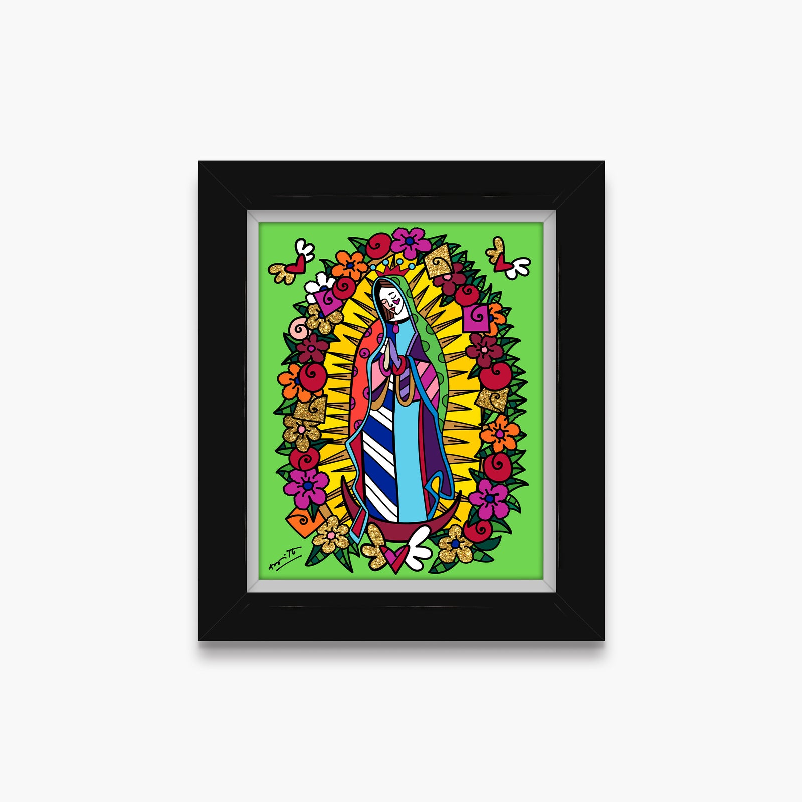 virgen de guadalupe limited edition  artistic colorful design collectible