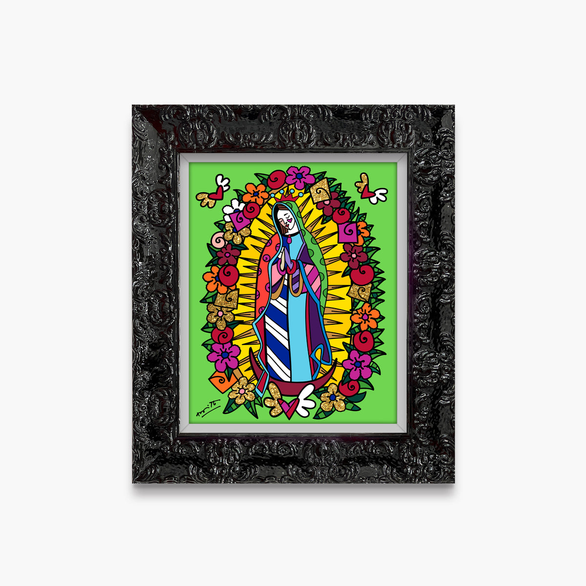 Romero Britto virgen de guadalupe limited edition  colorful pop art design