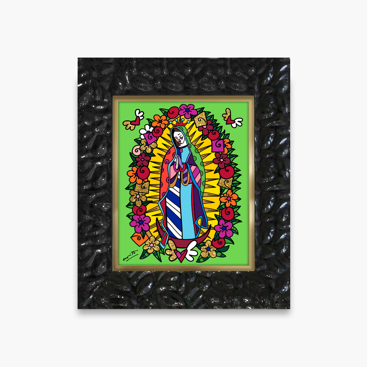 Romero Britto virgen de guadalupe limited edition  colorful pop art design