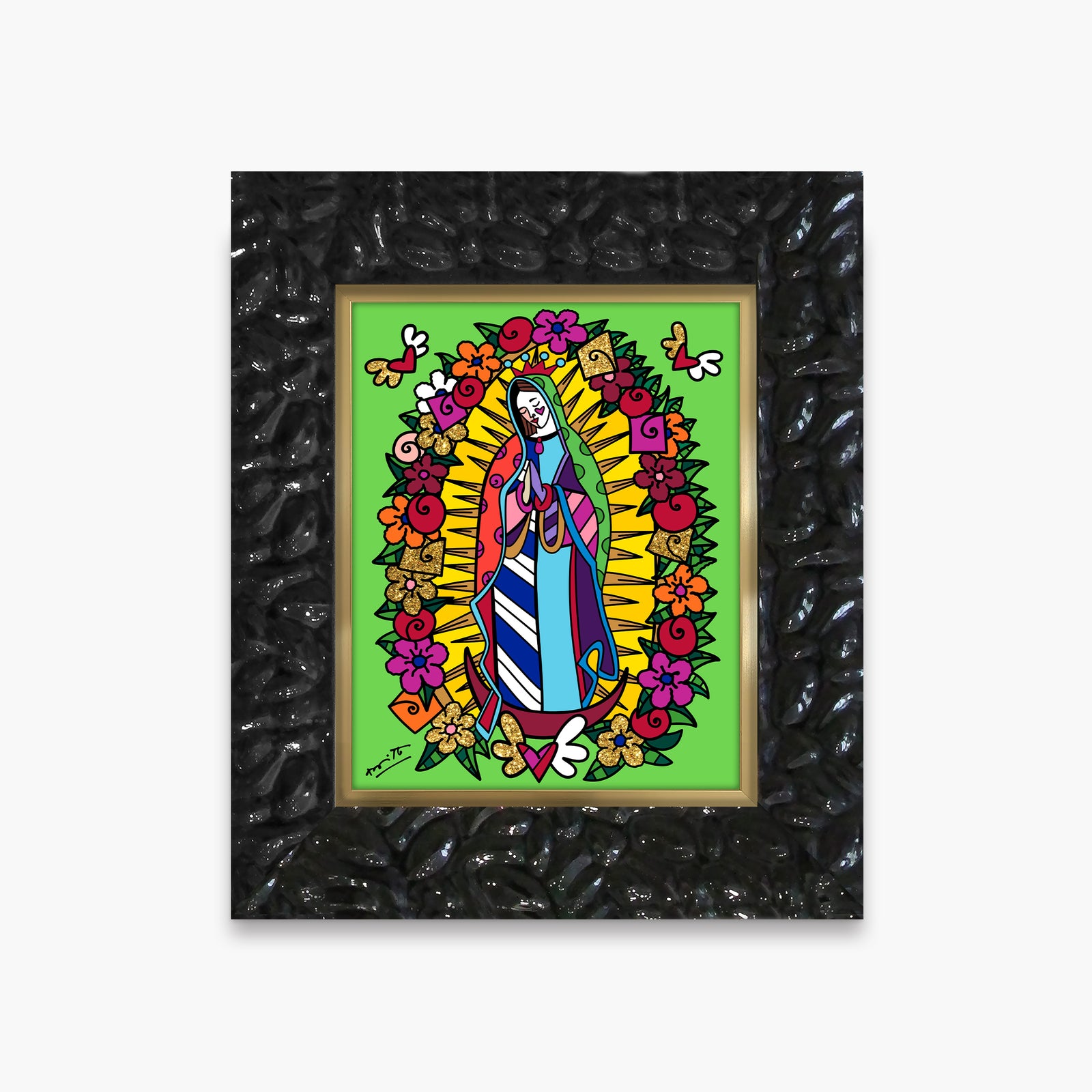 Romero Britto virgen de guadalupe limited edition  colorful pop art design