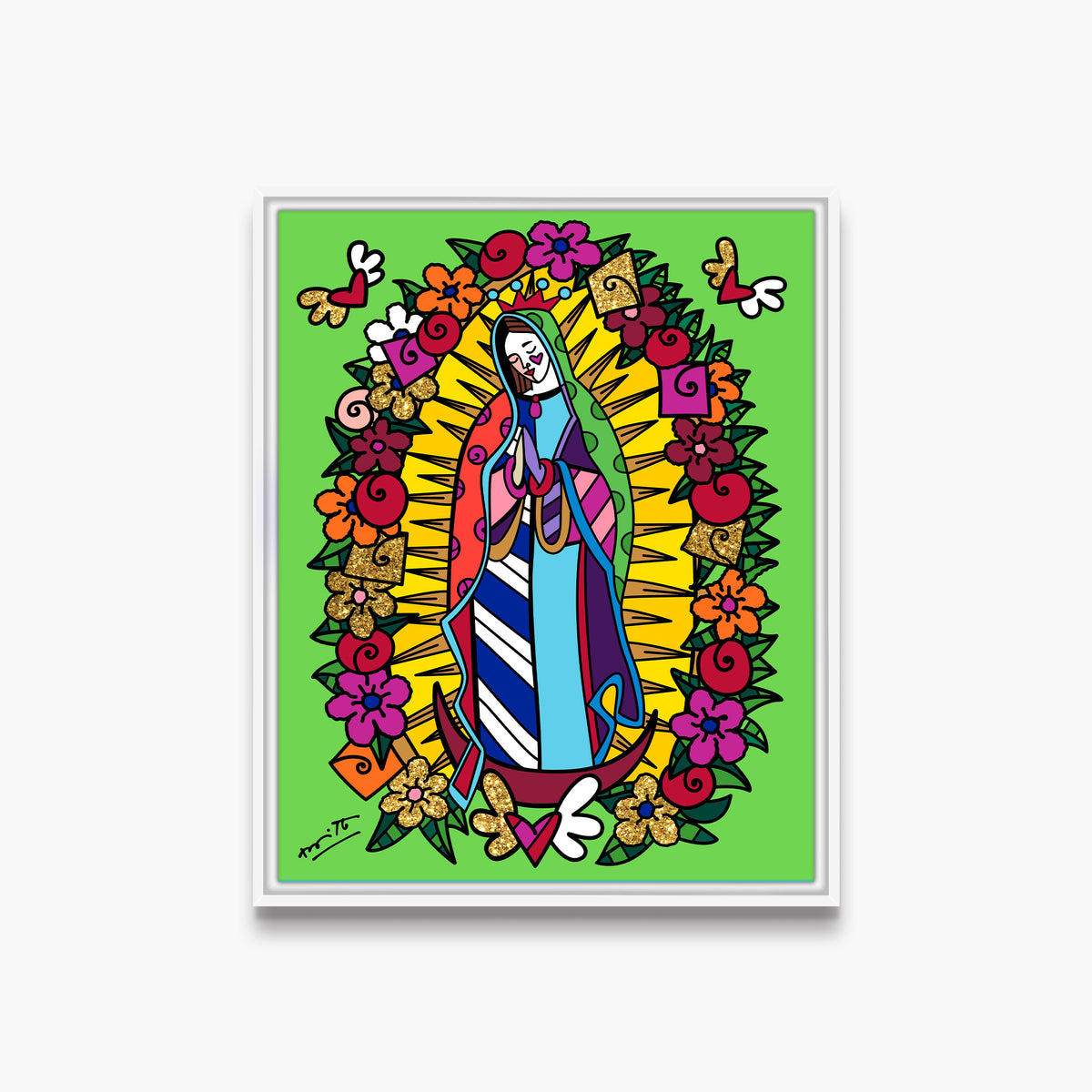 virgen de guadalupe limited edition  artistic colorful design collectible