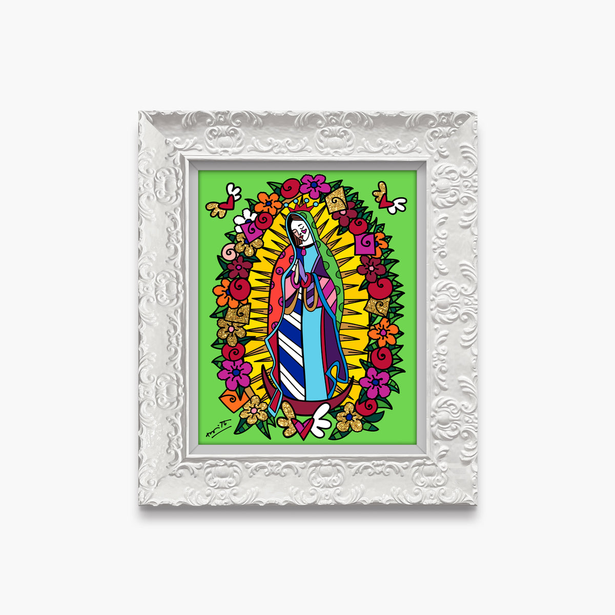 virgen de guadalupe limited edition  artistic colorful design collectible