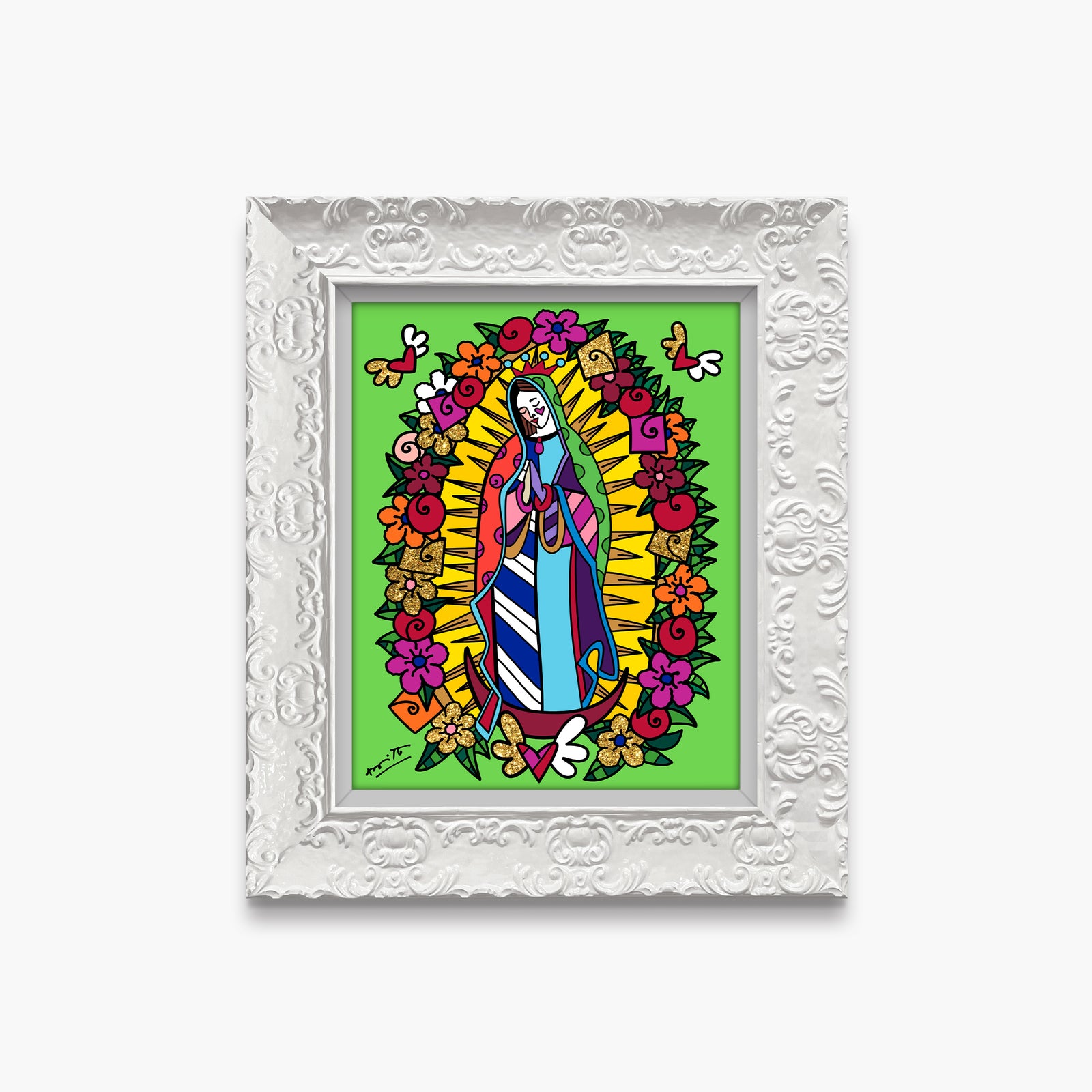 virgen de guadalupe limited edition  artistic colorful design collectible