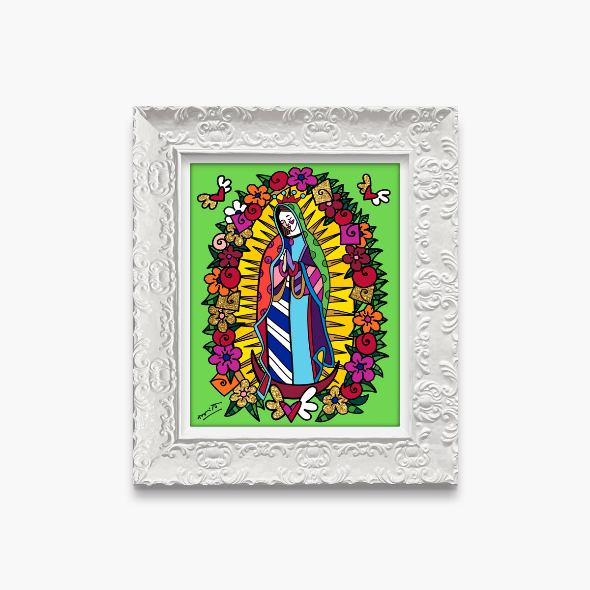 modern pop art virgen de guadalupe limited edition  vibrant home decor