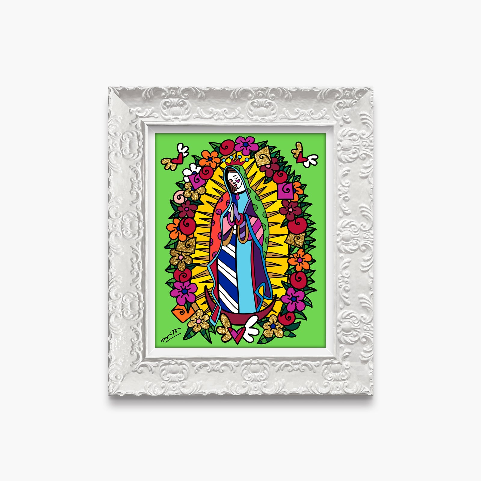 modern pop art virgen de guadalupe limited edition  vibrant home decor