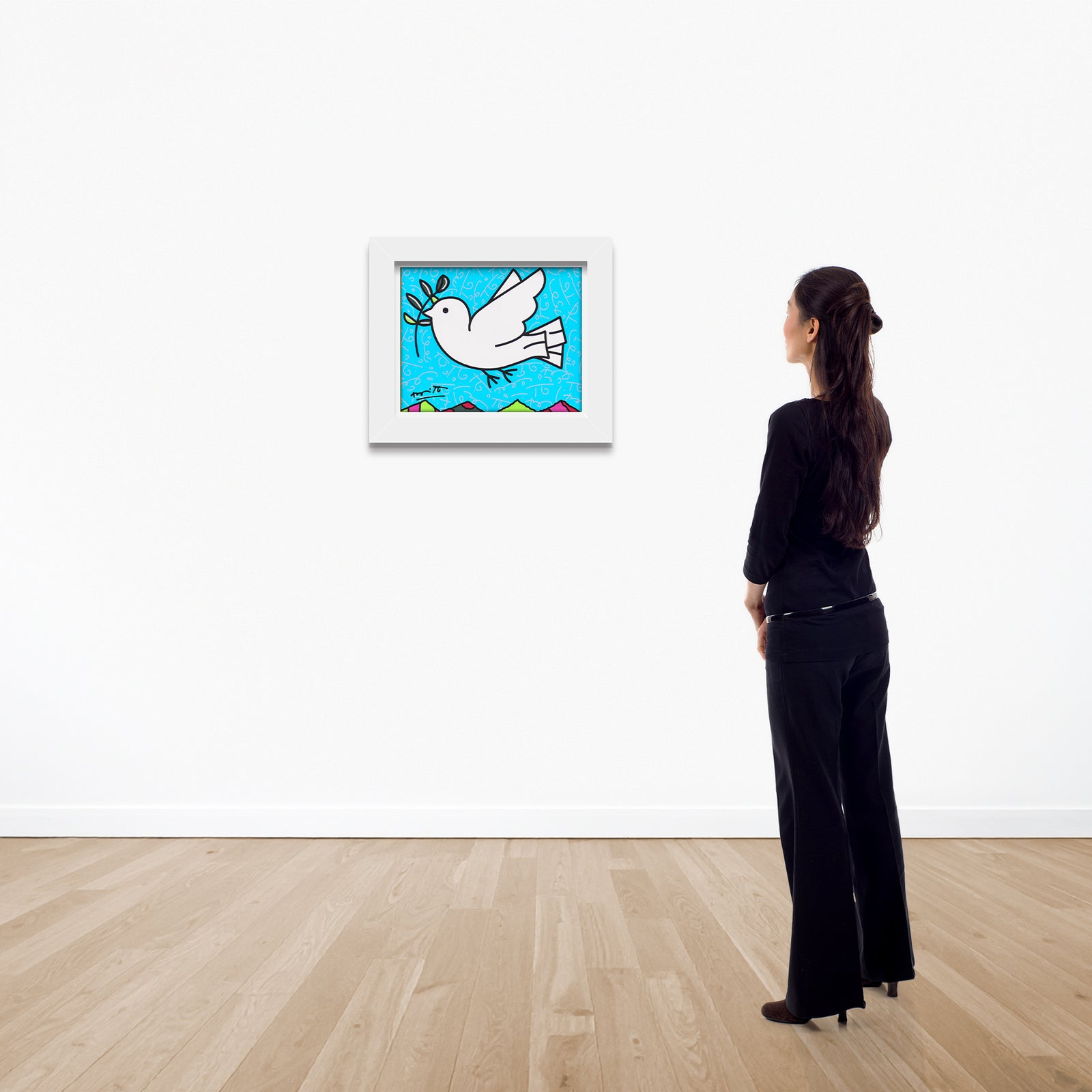 modern pop art peace limited edition print  vibrant home decor