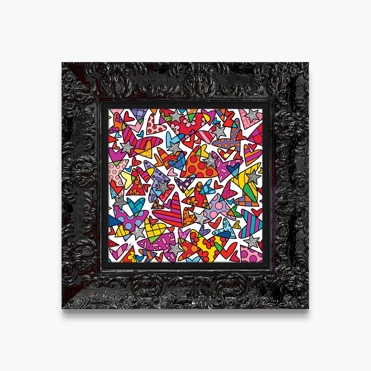 Romero Britto blast of love limited edition  contemporary pop art piece