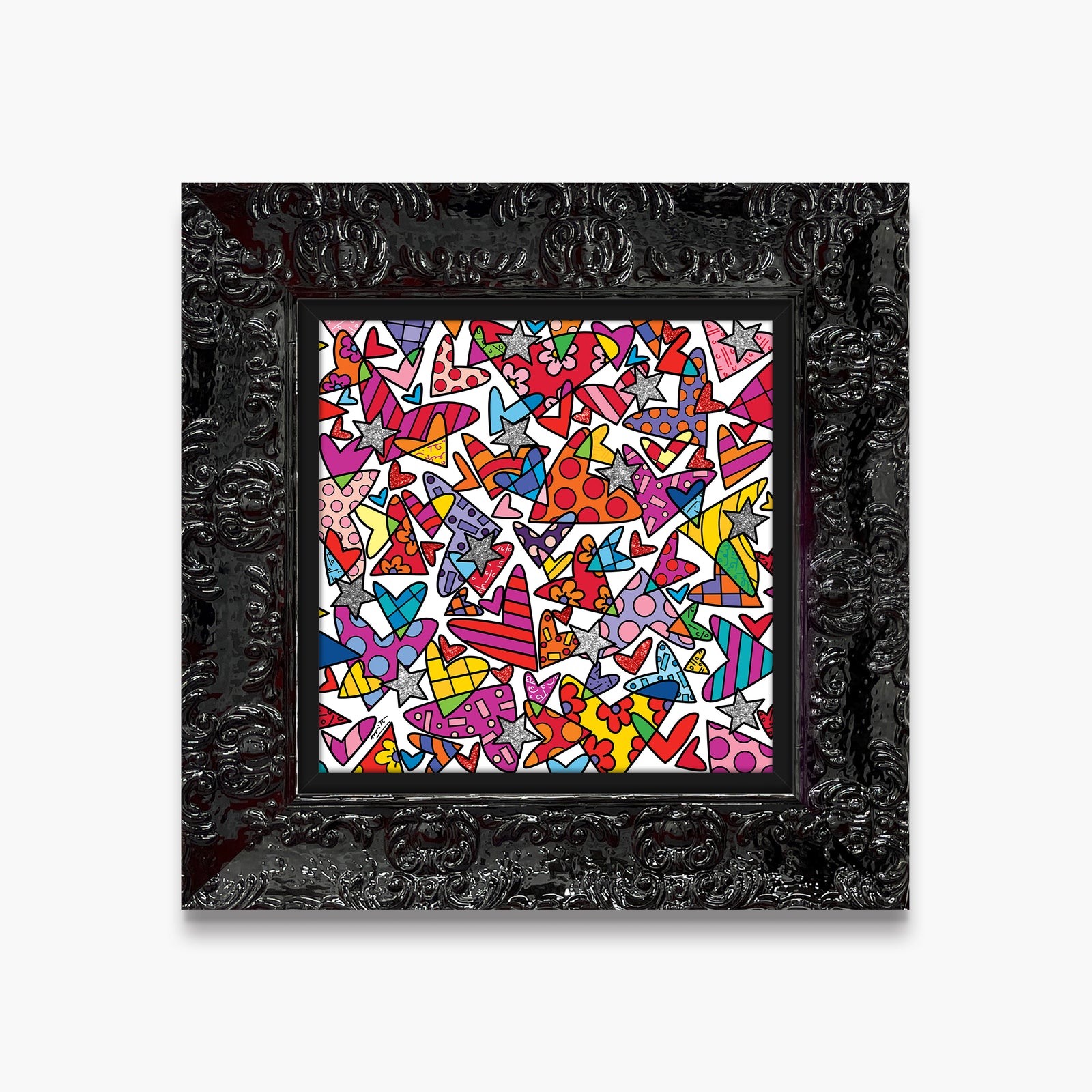 Romero Britto blast of love limited edition  contemporary pop art piece