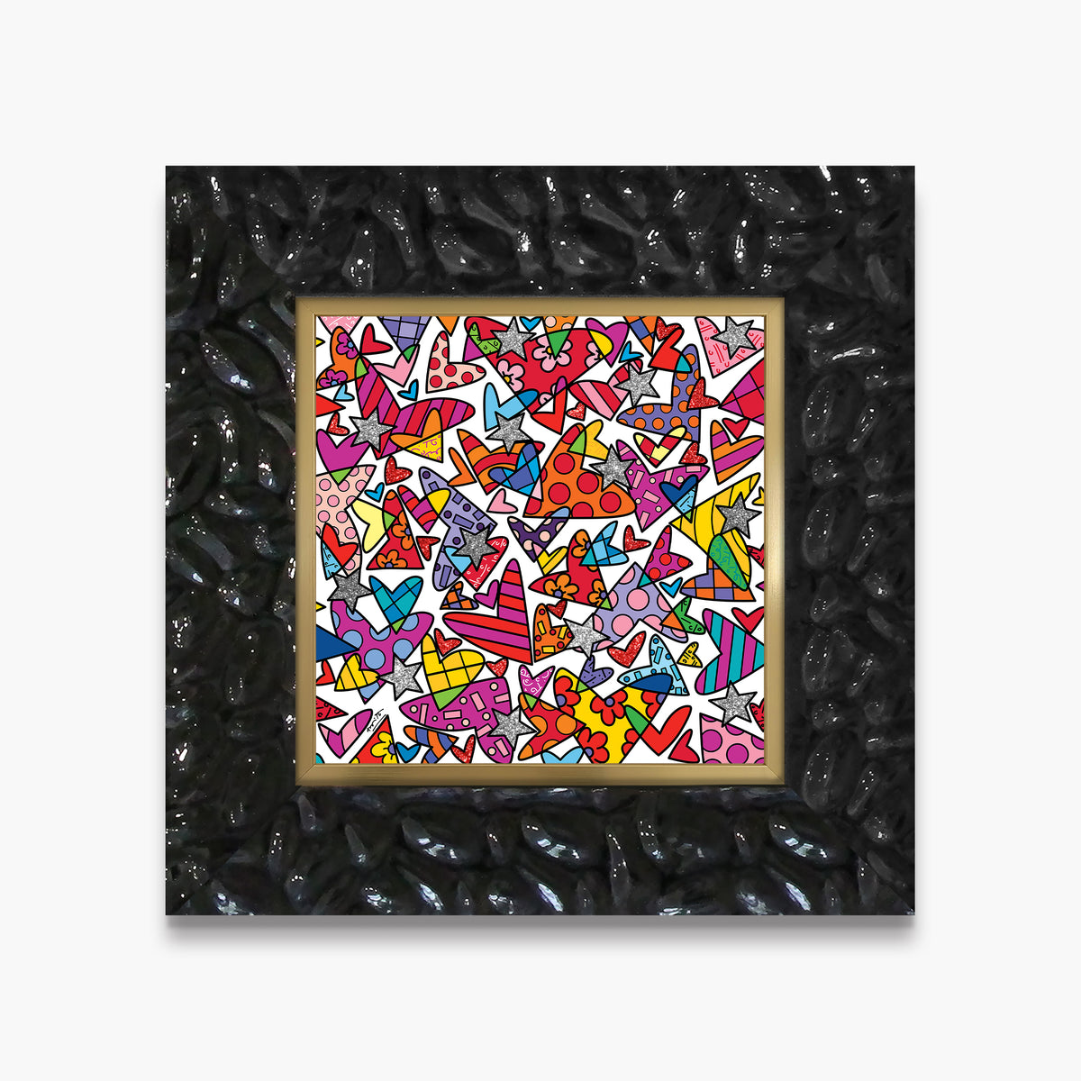 Romero Britto blast of love limited edition  colorful pop art design