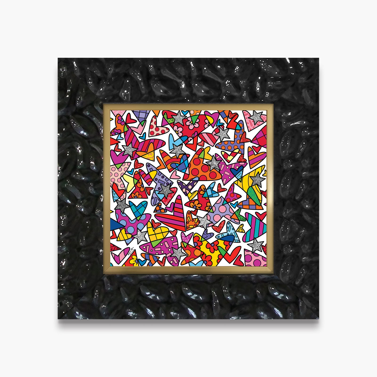 Romero Britto blast of love limited edition  colorful pop art design