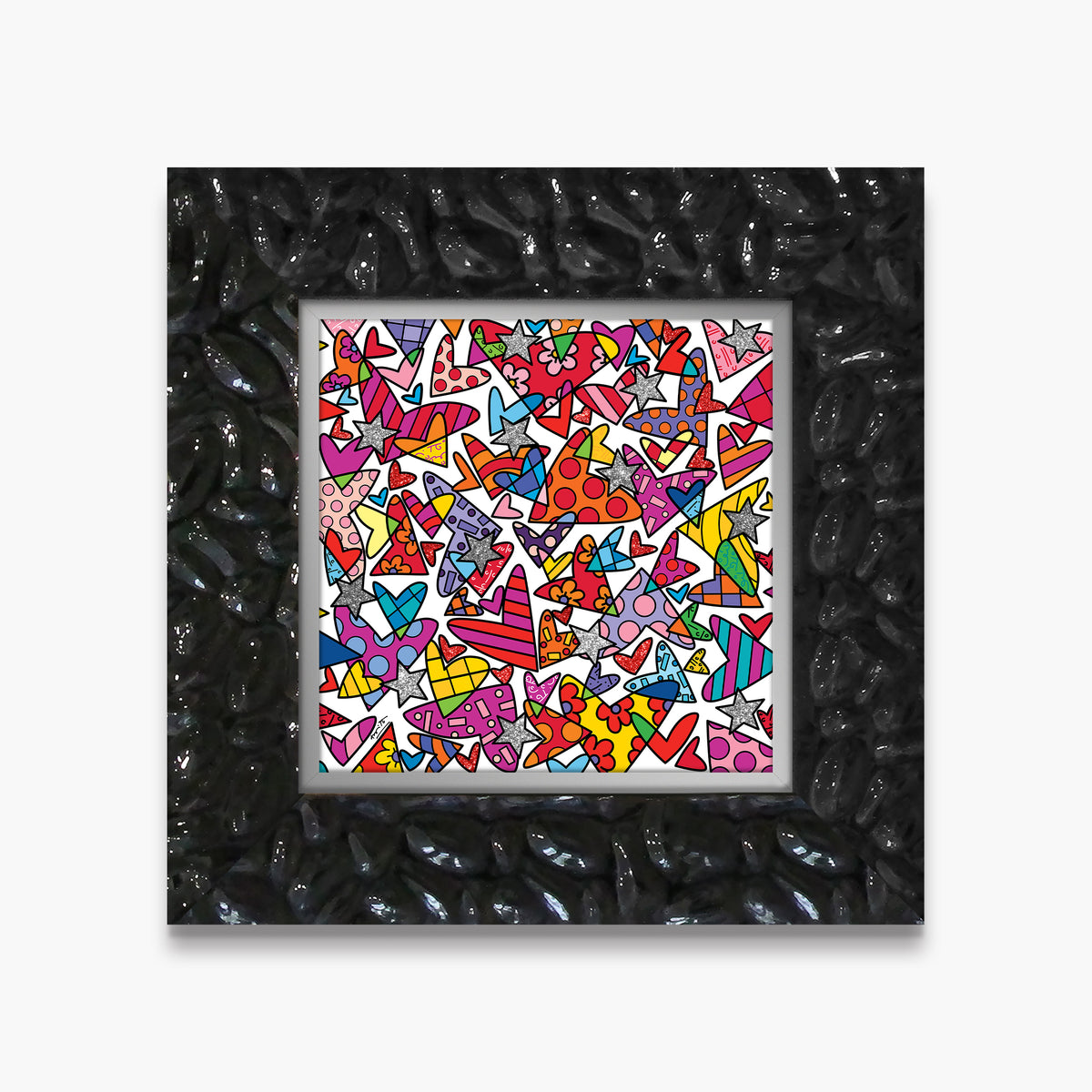 Romero Britto blast of love limited edition  contemporary pop art piece
