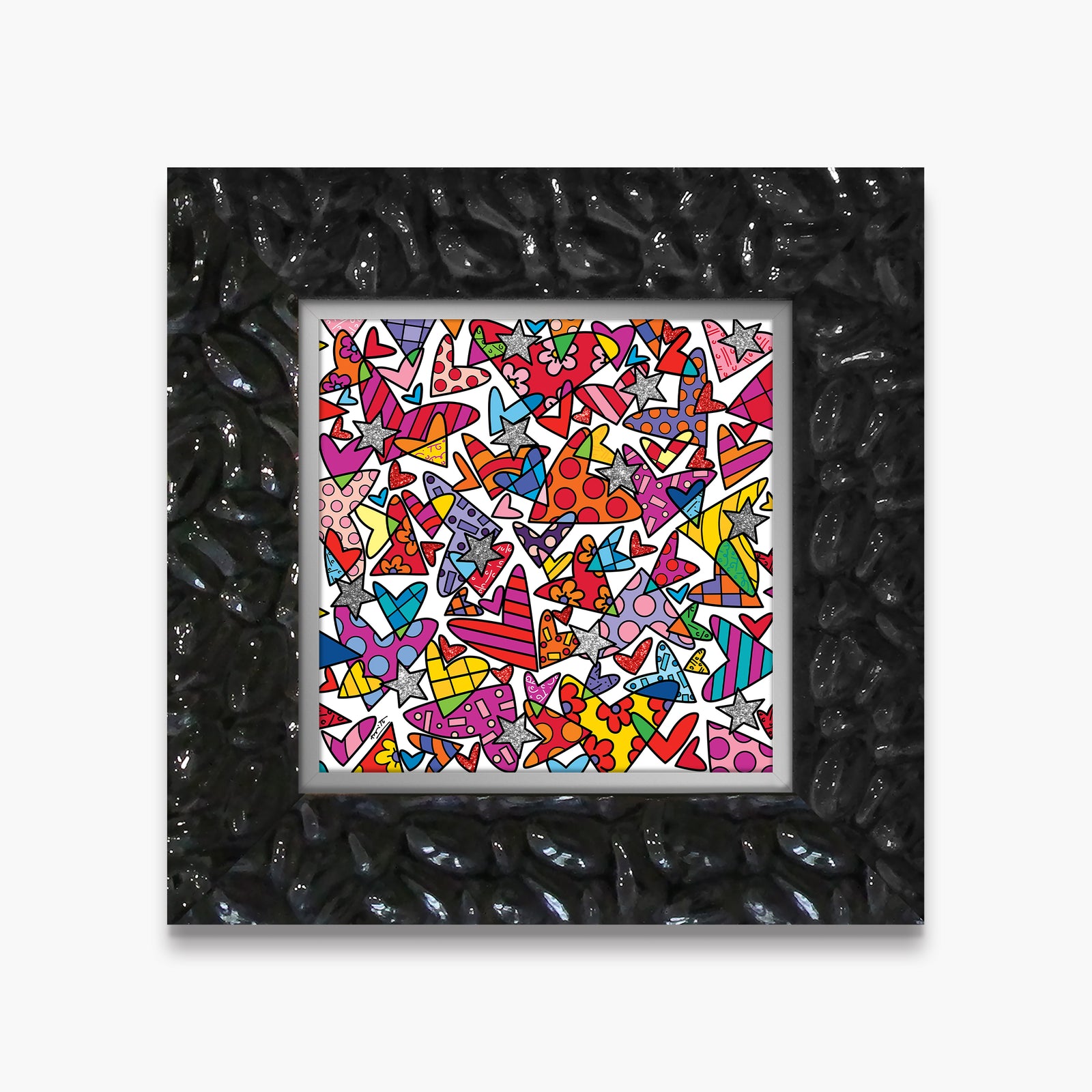 Romero Britto blast of love limited edition  contemporary pop art piece