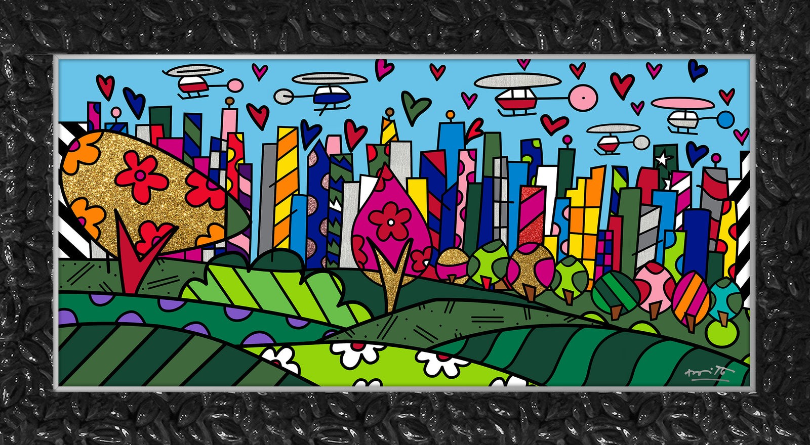 Romero Britto sao paulo limited edition print  contemporary pop art piece