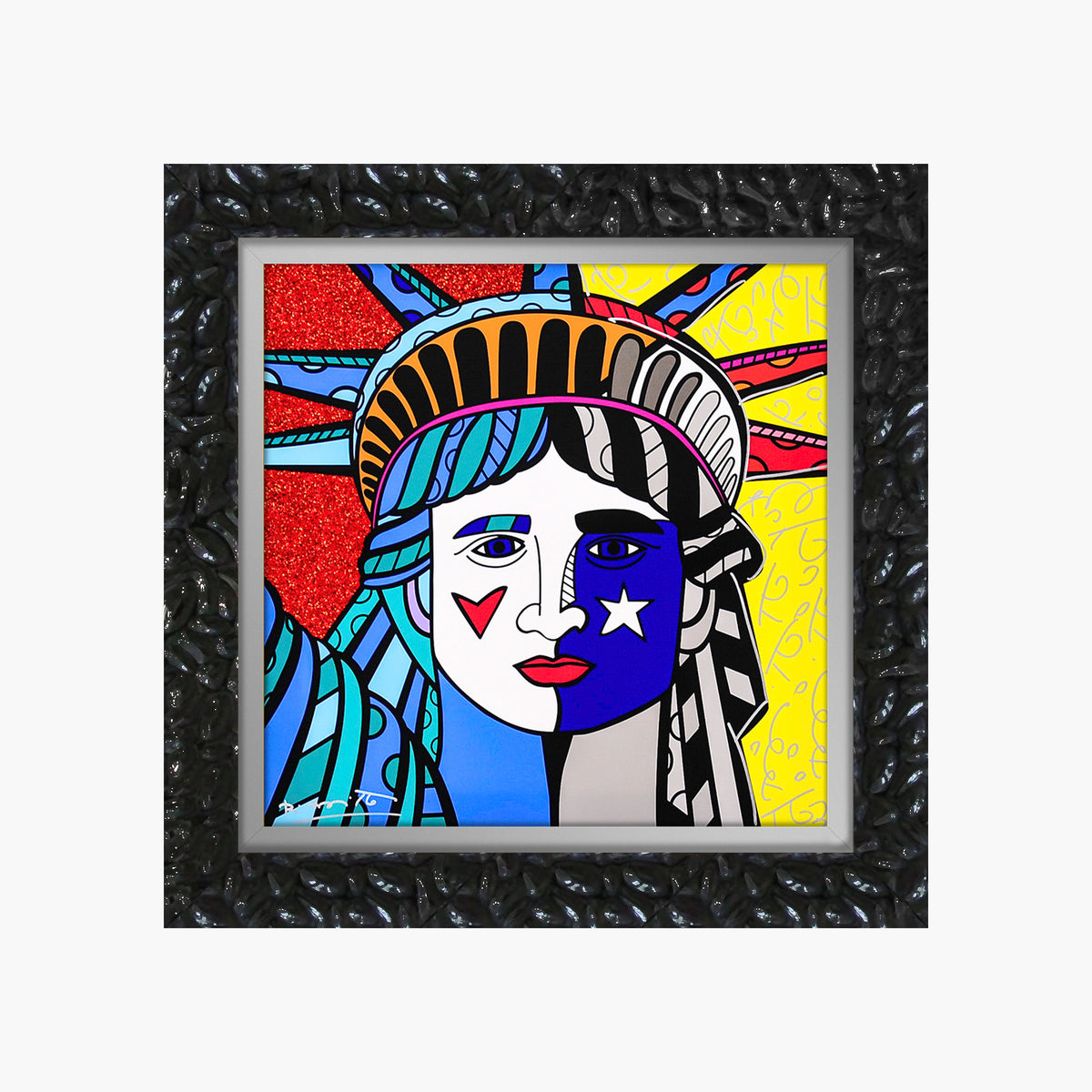 Romero Britto ms america limited edition print  contemporary pop art piece