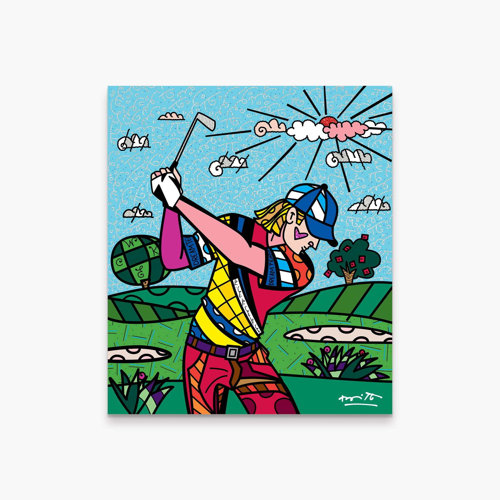 Romero Britto colins dream day limited edition  colorful pop art design