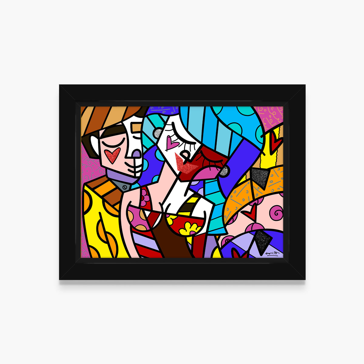 Romero Britto close to you limited edition  colorful pop art design
