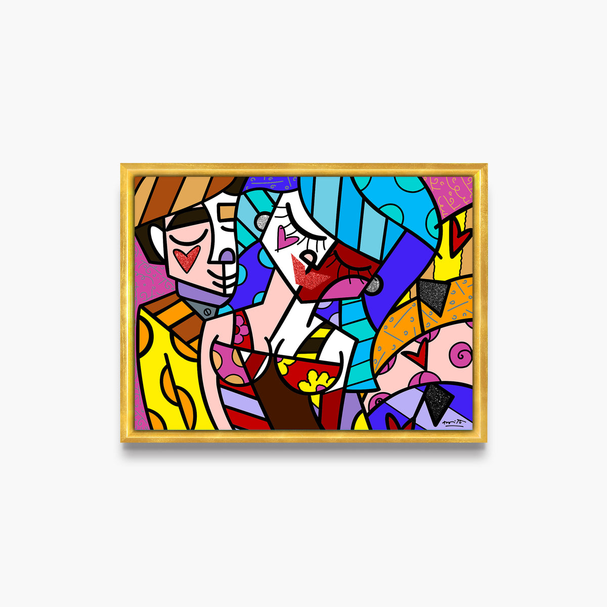 Romero Britto close to you limited edition  colorful pop art design
