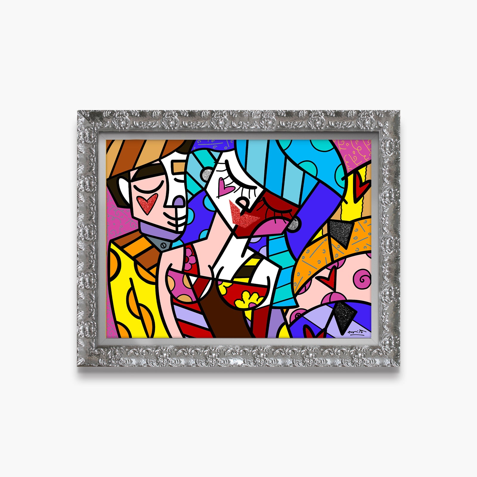 Romero Britto close to you limited edition  contemporary pop art piece