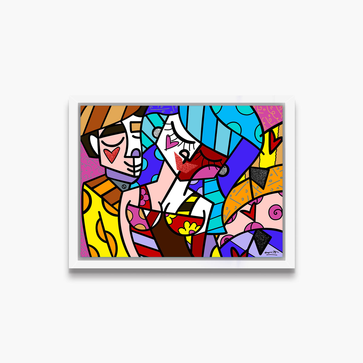 Romero Britto close to you limited edition  contemporary pop art piece