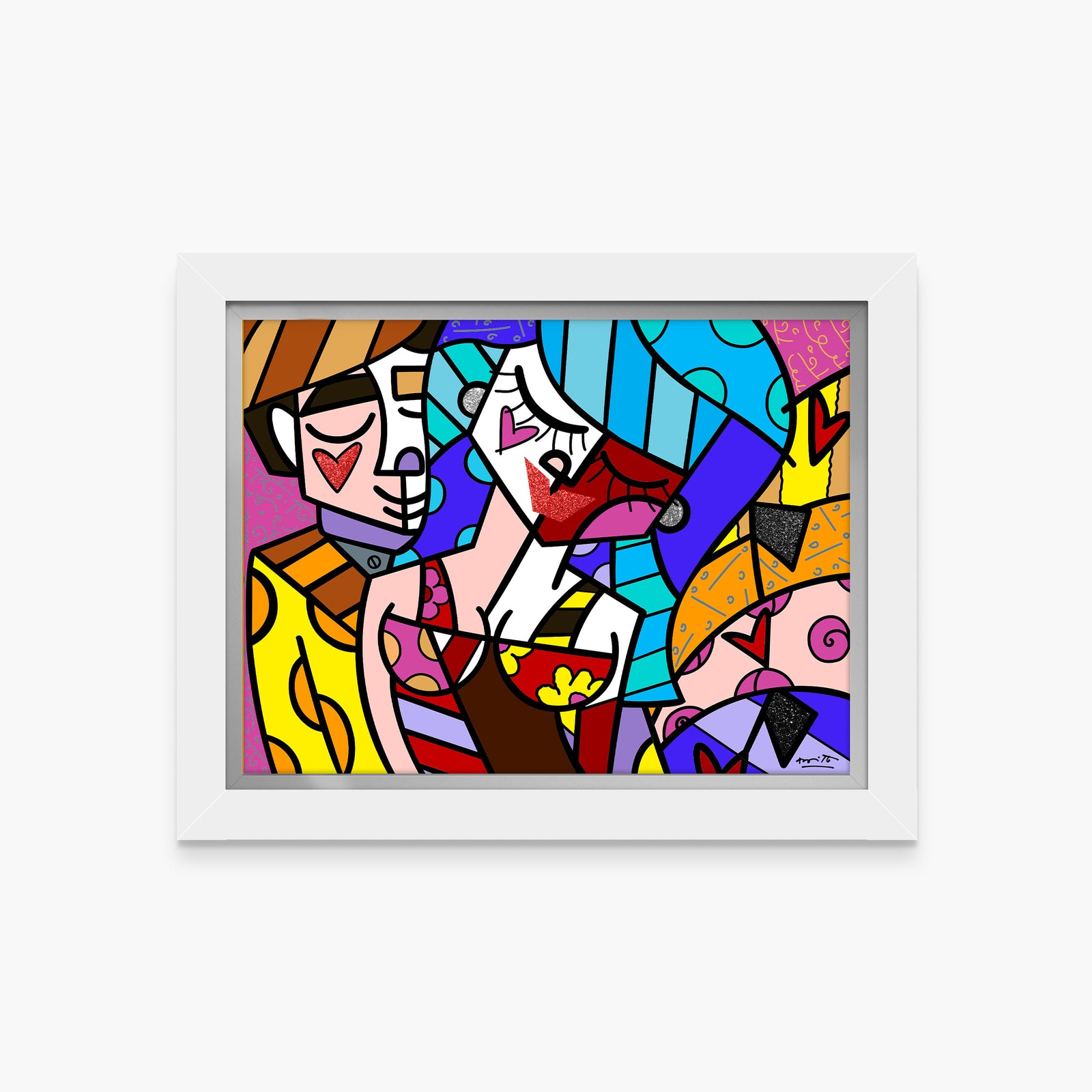 Romero Britto close to you limited edition  contemporary pop art piece