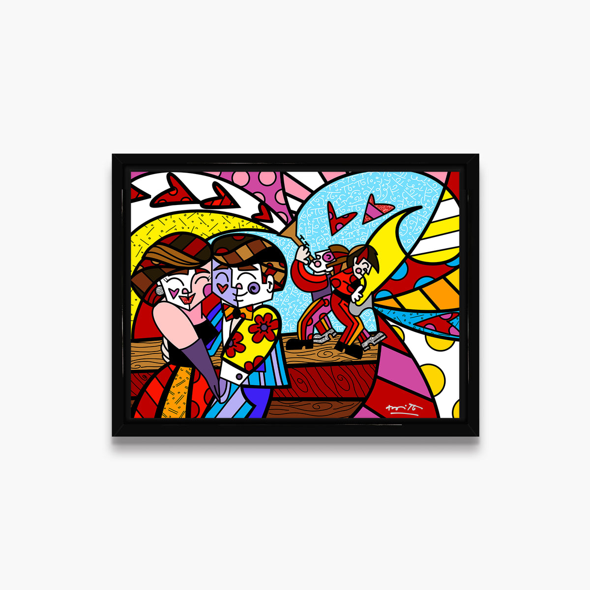 Romero Britto sound of love limited edition  colorful pop art design