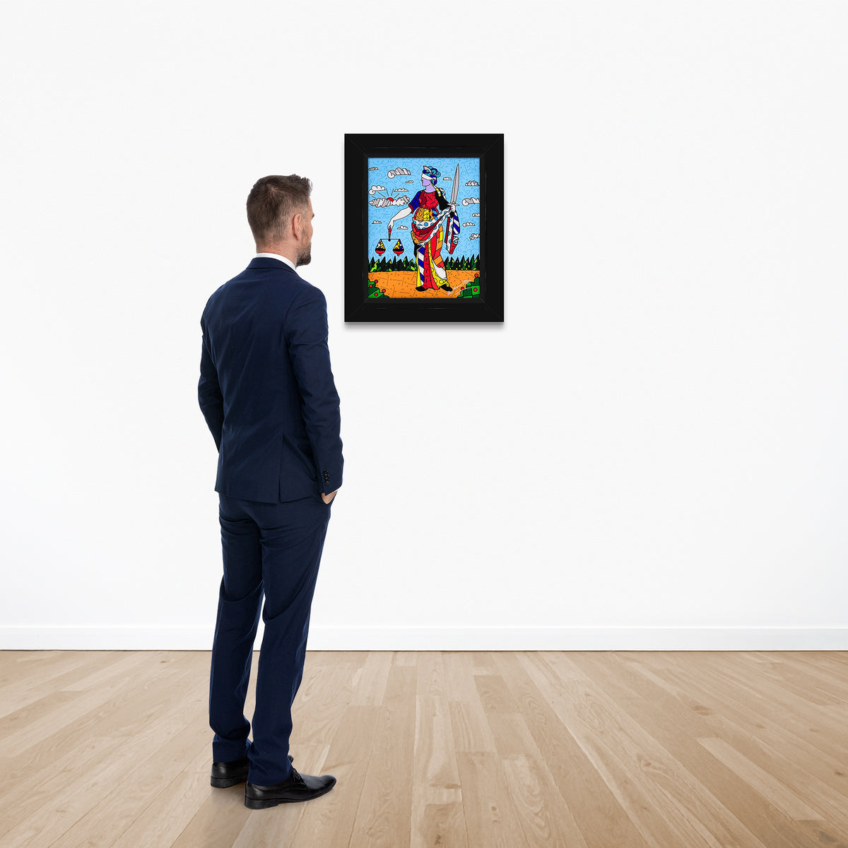 lady justice limited edition print  colorful decorative collectible gift idea