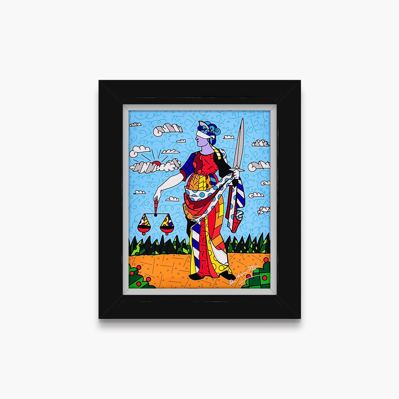 lady justice limited edition print  artistic colorful design collectible