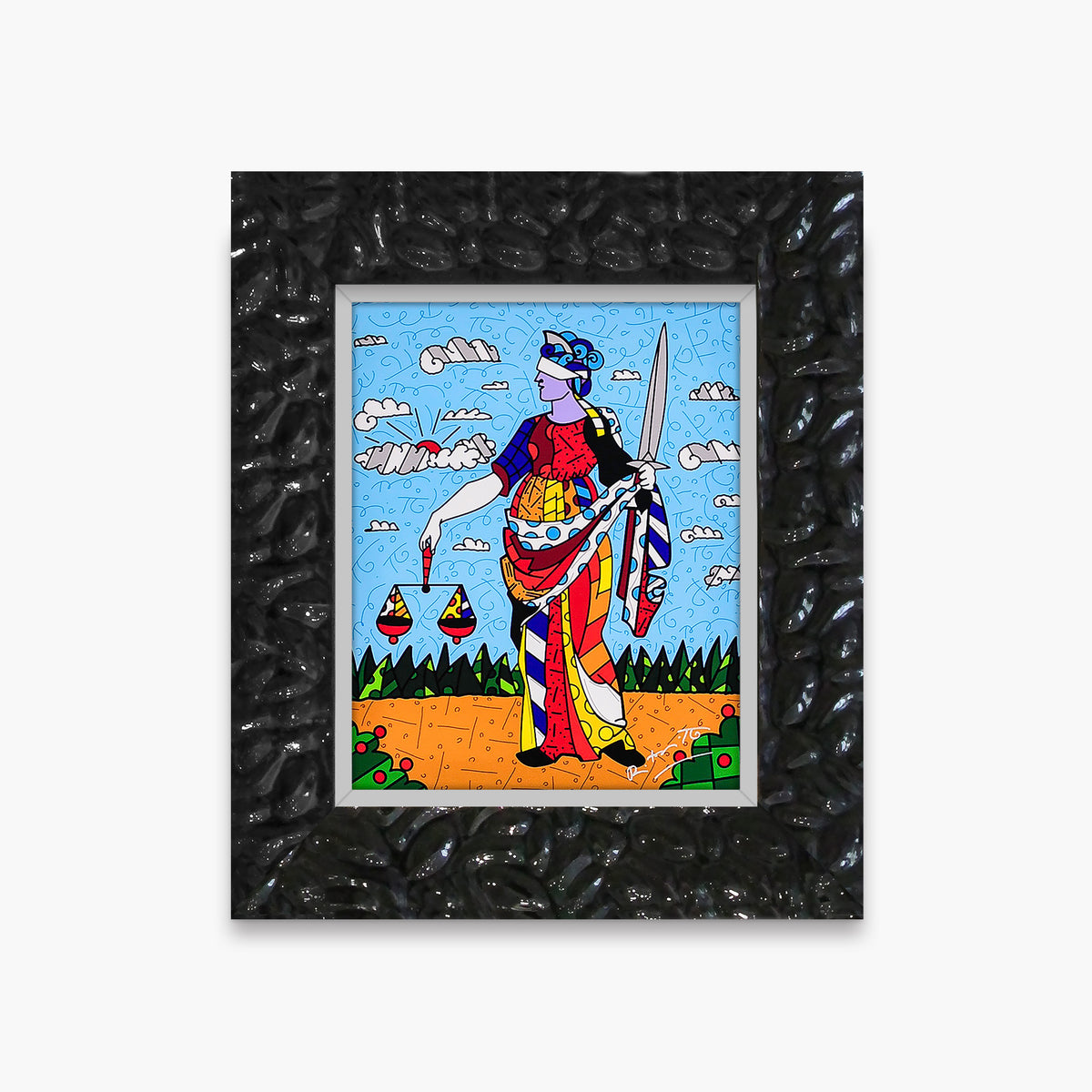 modern pop art lady justice limited edition print  vibrant home decor