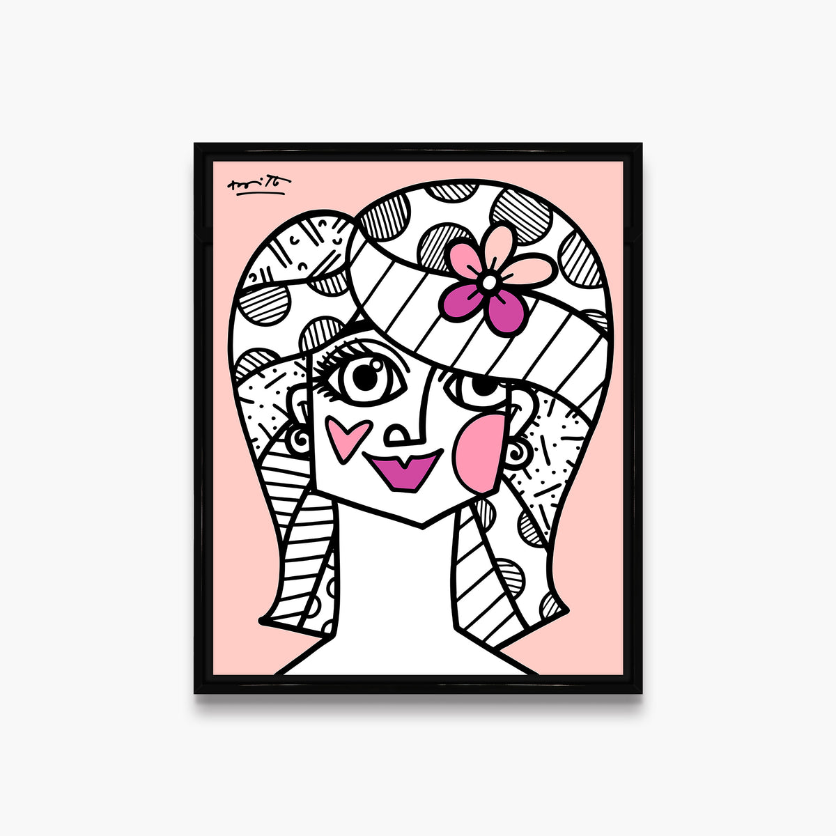 modern pop art hair do limited edition print  vibrant home decor