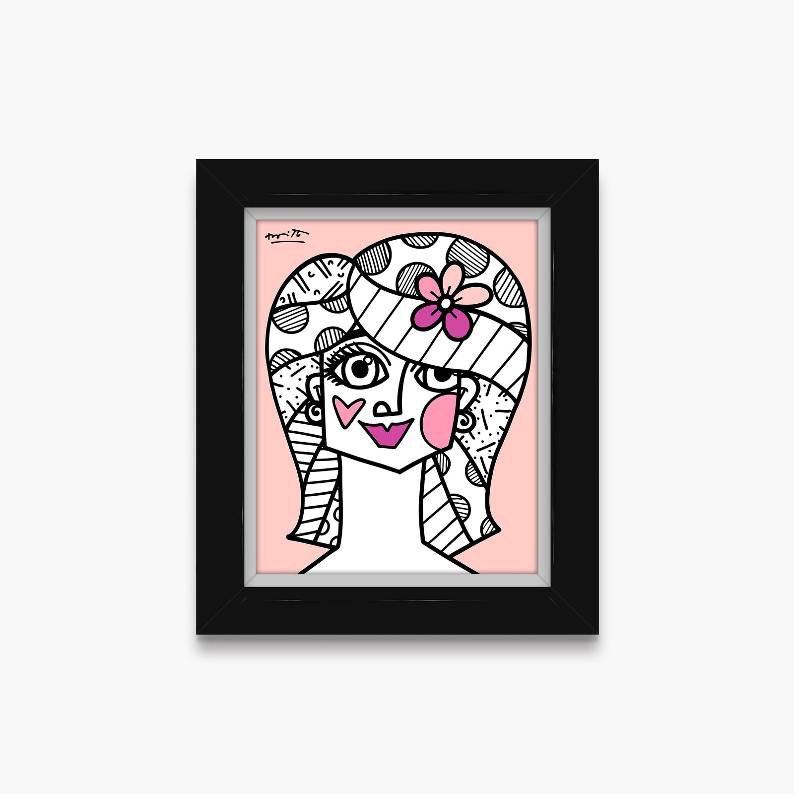 hair do limited edition print  artistic colorful design collectible